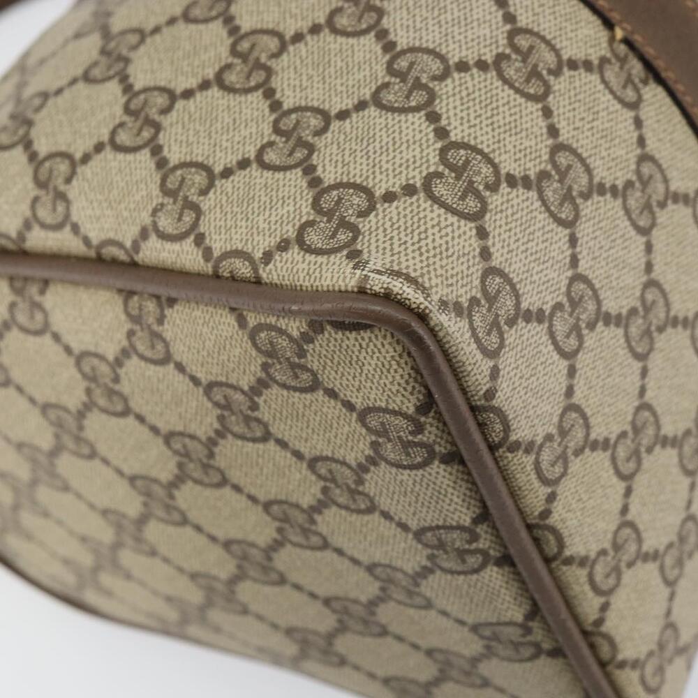 GUCCI GG Supreme Web Sherry Line Bag PVC Beige Gold 116 02 007 Auth 156427 - Picture 14 of 16